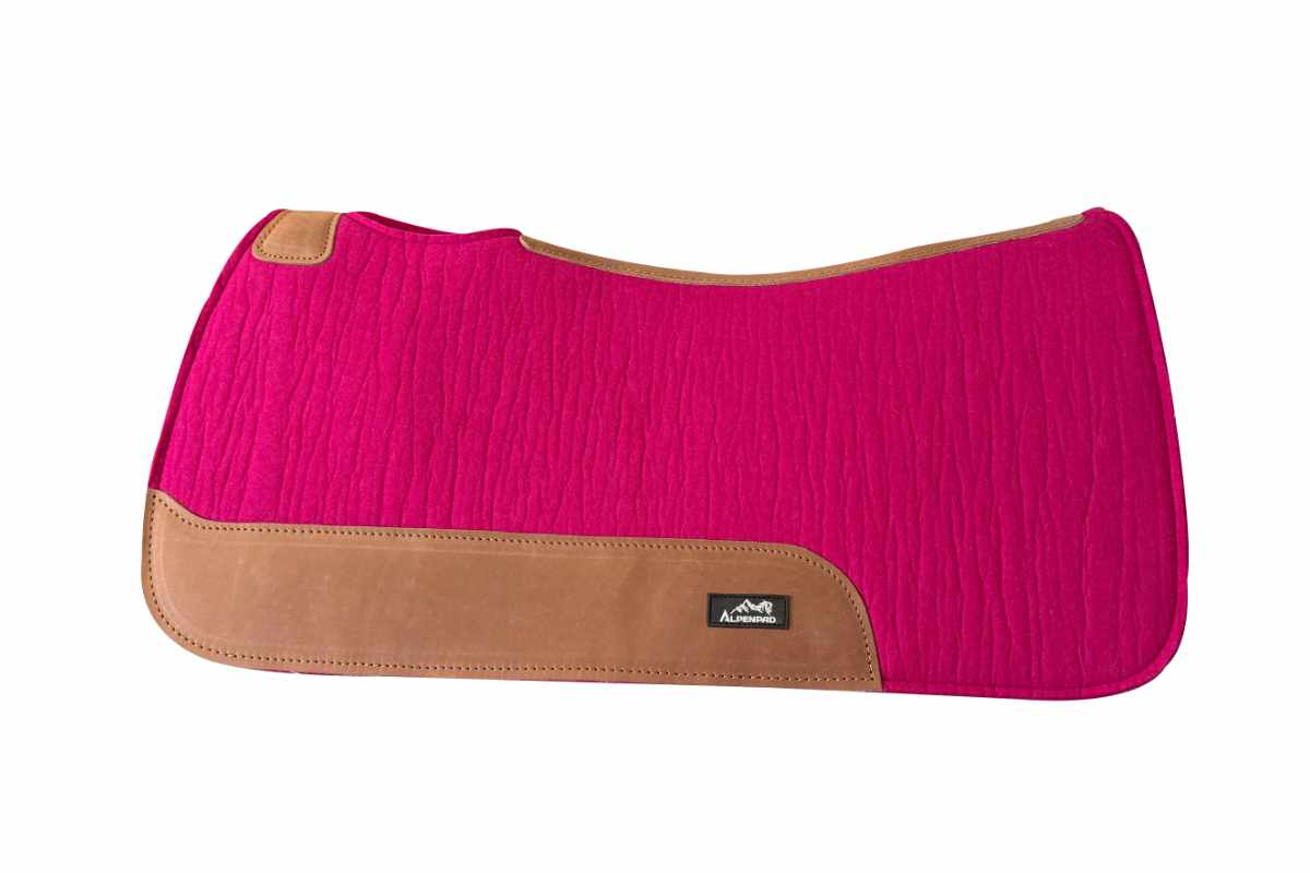 AlpenPad 2.0 – High Quality Filzpad Pink  / helles Leder – Kurzgröße 75 cm