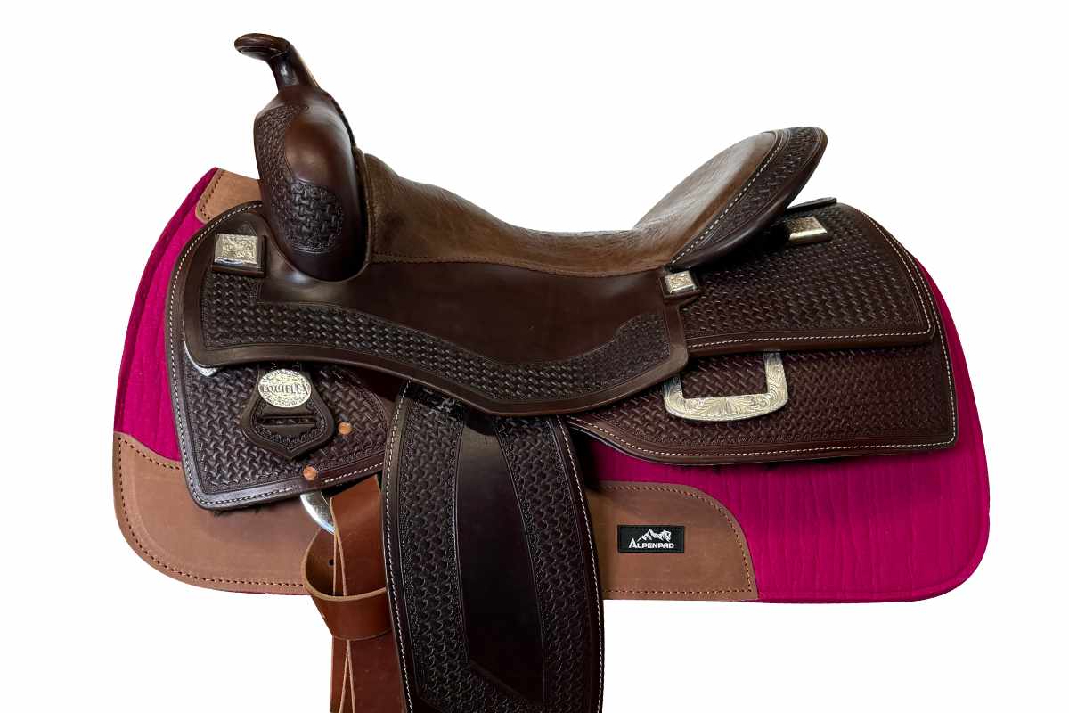 AlpenPad 2.0 – High Quality Filzpad Pink  / helles Leder – Kurzgröße 75 cm