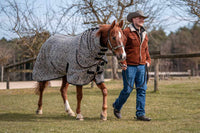 AlpenPad – Fleece Horsecooler / Abschwitzdecke mit Halsteil Leo