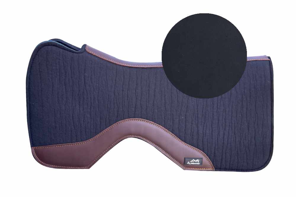 AlpenPad Pro Line – High Quality Performance Westernpad – Black / brown leather