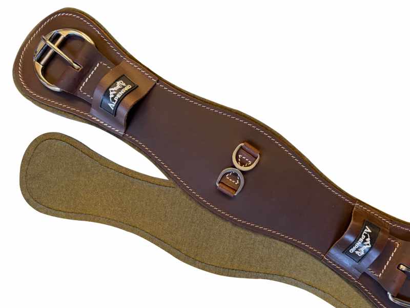 AlpenPad Pro Line Westernsattelgurt – Leder mit Filzunterseite