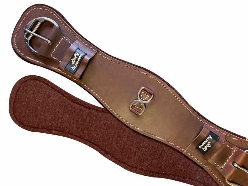 AlpenPad Pro Line Westernsattelgurt – Leder mit Filzunterseite