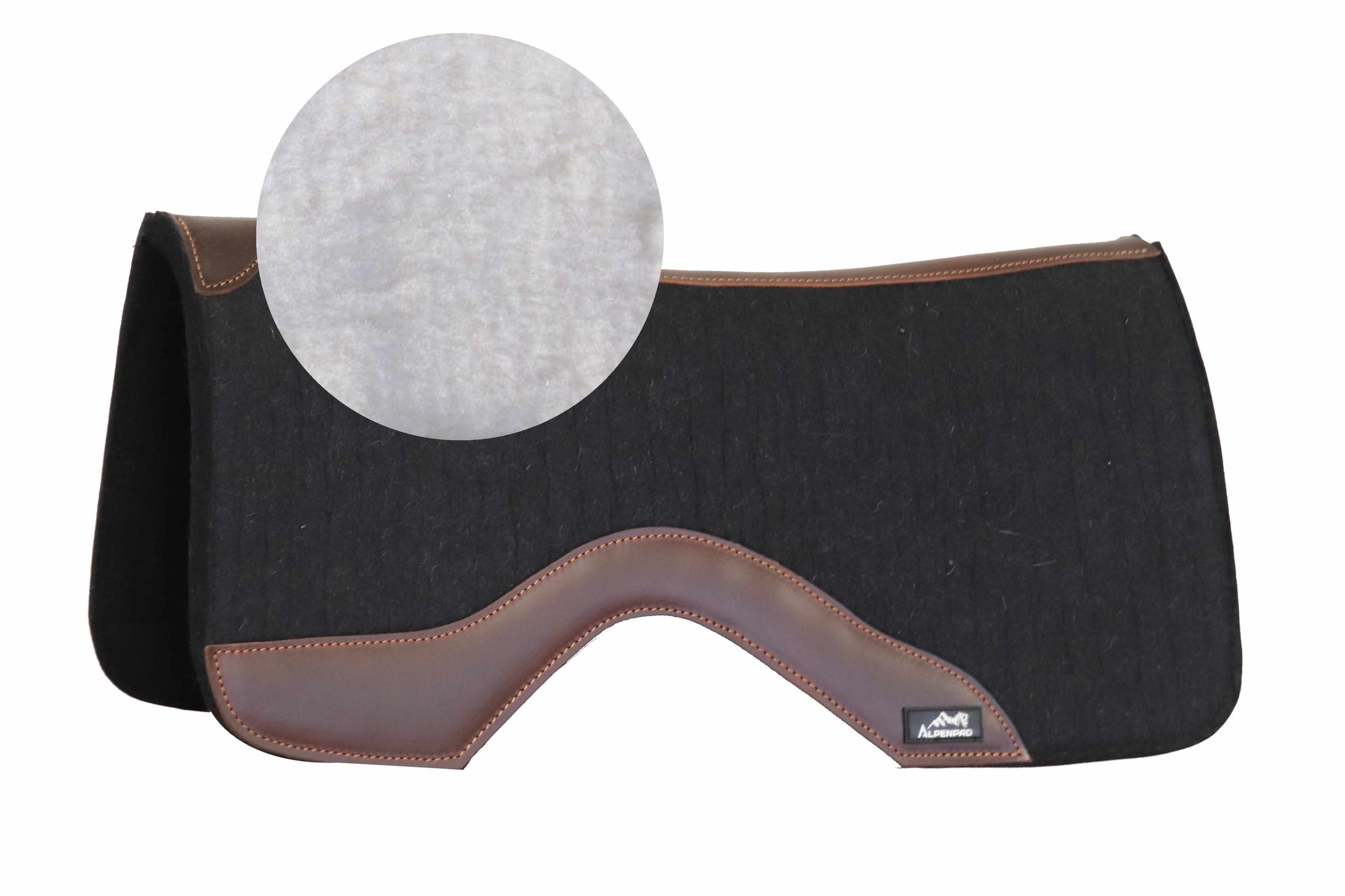 AlpenPad Pro Line – High Quality Performance Westernpad – Black / brown leather