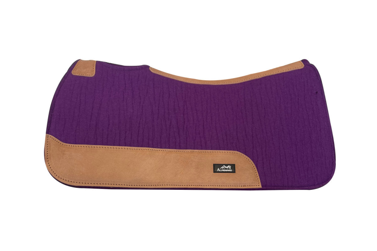 AlpenPad 2.0 – High Quality Filzpad Lila mit hellem Leder – Kurzgröße 75 cm