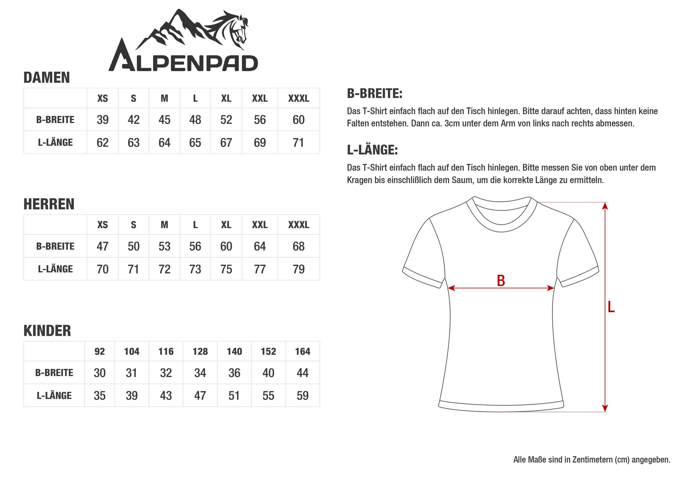 AlpenPad – Besticktes Baumwoll Shirt  – Schwarz - Horse_Art_Bodensee