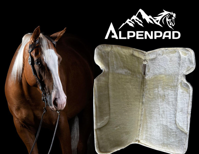 AlpenPad Comfort Line – Performance Filzpad mit Fellunterseite – Burgunder - Horse_Art_Bodensee