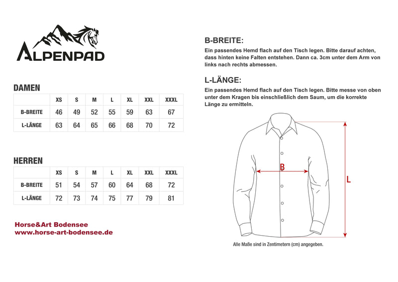 AlpenPad Showhemd / Herren / rosa - Horse_Art_Bodensee